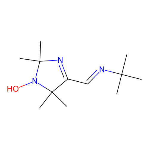 1-(1-hydroxy-2,2,5,5-tetramethyl-imidazol-4-yl)-N-tert-butyl-methanimine structure