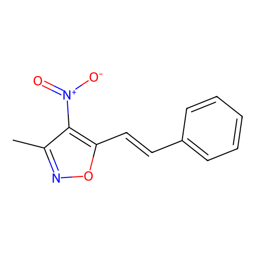 3-Methyl-4-nitro-5-styrylisoxazole structure
