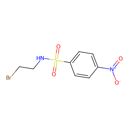 N-(2-bromoethyl)-4-nitrobenzenesulfonamide structure