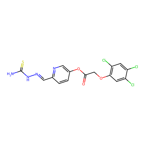 6-[(E)-(2-Carbamothioylhydrazinylidene)methyl]pyridin-3-yl (2,4,5-trichlorophenoxy)acetate structure
