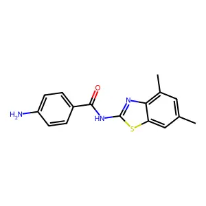 4-Amino-N-(4,6-dimethyl-2-benzothiazolyl)benzamide structure