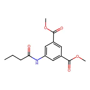 Dimethyl 5-(butanoylamino)benzene-1,3-dicarboxylate structure