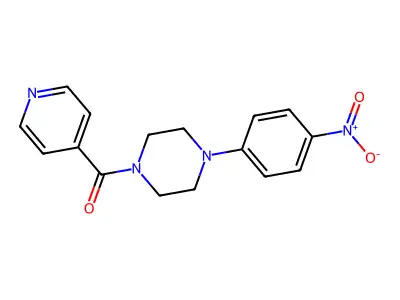 [4-(4-Nitrophenyl)piperazin-1-yl]-pyridin-4-ylmethanone structure