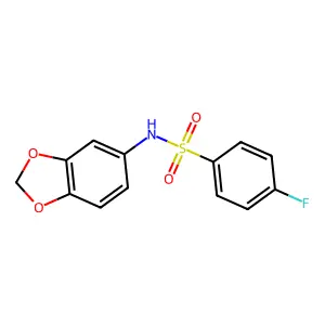 N-(1,3-benzodioxol-5-yl)-4-fluorobenzenesulfonamide structure