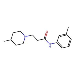 N-(3-methylphenyl)-3-(4-methyl-1-piperidinyl)propanamide structure