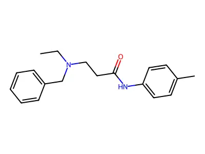 3-[benzyl(ethyl)amino]-N-(4-methylphenyl)propanamide structure