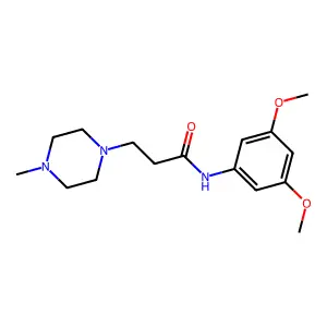 N-(3,5-dimethoxyphenyl)-3-(4-methylpiperazin-1-yl)propanamide structure
