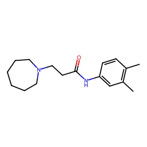 3-(azepan-1-yl)-N-(3,4-dimethylphenyl)propanamide structure