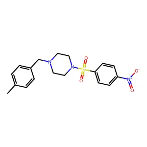 1-(4-Methylbenzyl)-4-[(4-nitrophenyl)sulfonyl]piperazine structure