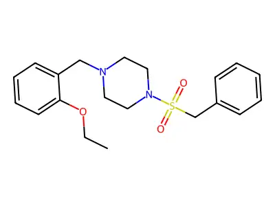 1-Benzylsulfonyl-4-[(2-ethoxyphenyl)methyl]piperazine structure
