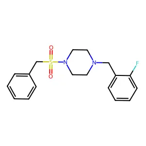 1-(Benzylsulfonyl)-4-(2-fluorobenzyl)piperazine structure