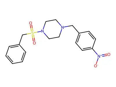 1-(Benzylsulfonyl)-4-(4-nitrobenzyl)piperazine structure