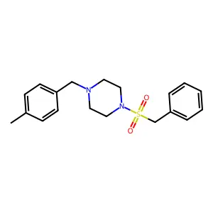 1-(Benzylsulfonyl)-4-(4-methylbenzyl)piperazine structure