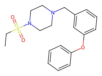 1-Ethylsulfonyl-4-[(3-phenoxyphenyl)methyl]piperazine structure