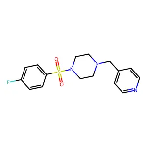 1-(4-Fluorophenyl)sulfonyl-4-(pyridin-4-ylmethyl)piperazine structure