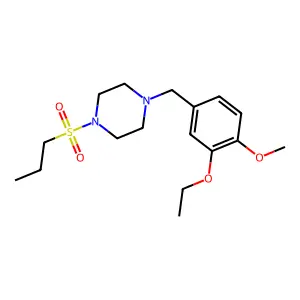 1-(3-Ethoxy-4-methoxybenzyl)-4-(propylsulfonyl)piperazine structure