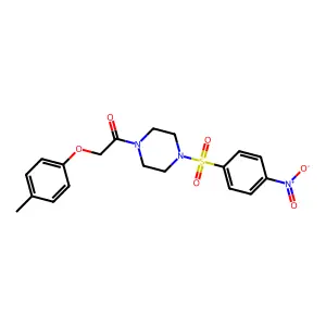 2-(4-Methylphenoxy)-1-[4-(4-nitrophenyl)sulfonylpiperazin-1-yl]ethanone structure