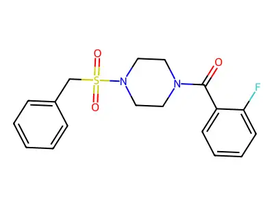 (4-Benzylsulfonylpiperazin-1-yl)-(2-fluorophenyl)methanone structure