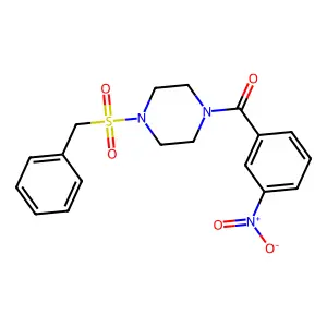 (4-Benzylsulfonylpiperazin-1-yl)-(3-nitrophenyl)methanone structure