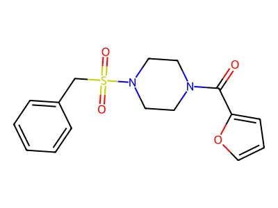 (4-Benzylsulfonylpiperazin-1-yl)-(furan-2-yl)methanone structure