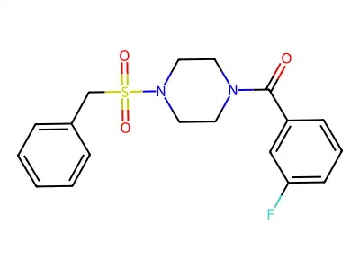 (4-Benzylsulfonylpiperazin-1-yl)-(3-fluorophenyl)methanone structure