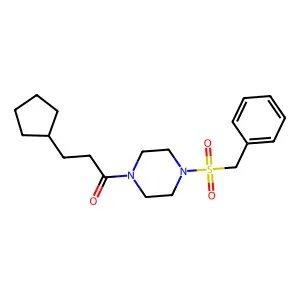 1-(4-Benzylsulfonylpiperazin-1-yl)-3-cyclopentylpropan-1-one structure