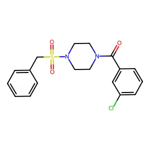 (4-Benzylsulfonylpiperazin-1-yl)-(3-chlorophenyl)methanone structure