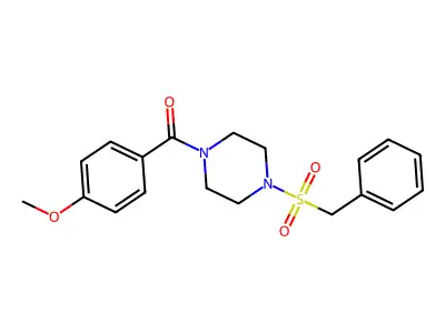 (4-Benzylsulfonylpiperazin-1-yl)-(4-methoxyphenyl)methanone structure