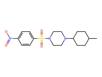 1-(4-Methylcyclohexyl)-4-(4-nitrophenyl)sulfonylpiperazine structure