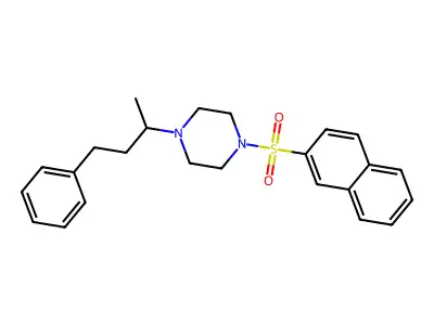 1-Naphthalen-2-ylsulfonyl-4-(4-phenylbutan-2-yl)piperazine structure