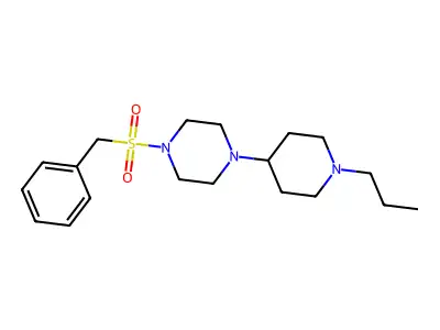 1-Benzylsulfonyl-4-(1-propylpiperidin-4-yl)piperazine structure