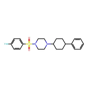 1-(4-Fluorophenyl)sulfonyl-4-(4-phenylcyclohexyl)piperazine structure