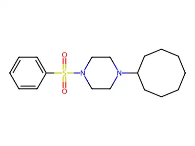1-Cyclooctyl-4-(phenylsulfonyl)piperazine structure