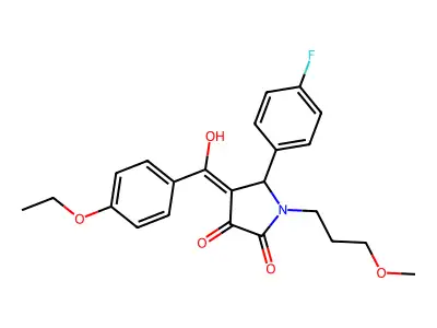 4-(4-ethoxybenzoyl)-5-(4-fluorophenyl)-3-hydroxy-1-(3-methoxypropyl)-2,5-dihydro-1H-pyrrol-2-one structure