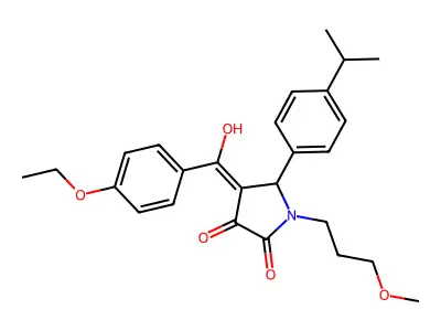 4-(4-ethoxybenzoyl)-3-hydroxy-1-(3-methoxypropyl)-5-[4-(propan-2-yl)phenyl]-2,5-dihydro-1H-pyrrol-2-one structure