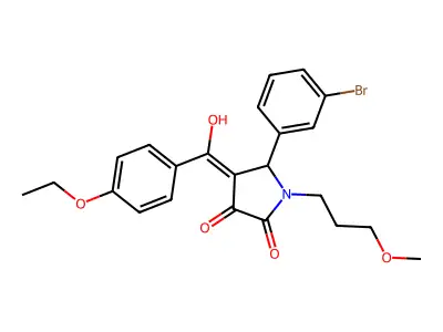 5-(3-bromophenyl)-4-(4-ethoxybenzoyl)-3-hydroxy-1-(3-methoxypropyl)-2,5-dihydro-1H-pyrrol-2-one structure