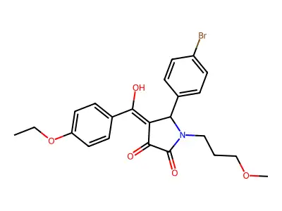 5-(4-bromophenyl)-4-(4-ethoxybenzoyl)-3-hydroxy-1-(3-methoxypropyl)-2,5-dihydro-1H-pyrrol-2-one structure
