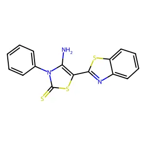 4-Amino-5-(1,3-benzothiazol-2-yl)-3-phenyl-1,3-thiazole-2-thione structure