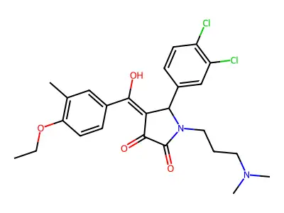 5-(3,4-dichlorophenyl)-1-[3-(dimethylamino)propyl]-4-(4-ethoxy-3-methylbenzoyl)-3-hydroxy-2,5-dihydro-1H-pyrrol-2-one structure