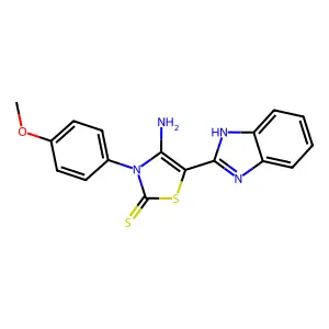 4-amino-5-(1H-benzimidazol-2-yl)-3-(4-methoxyphenyl)-1,3-thiazole-2(3H)-thione structure