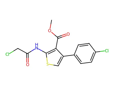 Methyl 2-[(chloroacetyl)amino]-4-(4-chlorophenyl)thiophene-3-carboxylate structure