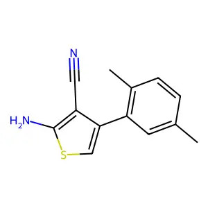 3-Thiophenecarbonitrile, 2-amino-4-(2,5-dimethylphenyl)- structure