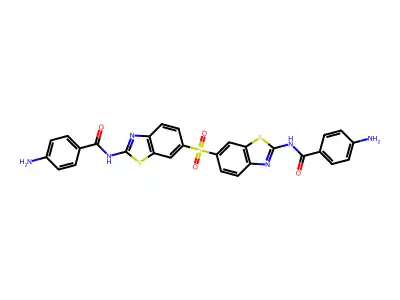 Benzamide, N,Na(2)-(sulfonyldi-6,2-benzothiazolediyl)bis[4-amino- structure