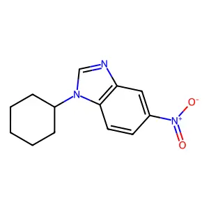 1-cyclohexyl-5-nitro-1H-benzimidazole structure