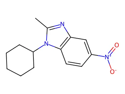1H-Benzimidazole, 1-cyclohexyl-2-methyl-5-nitro- structure
