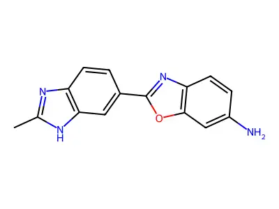 2-(2-Methyl-1H-benzo[d]imidazol-5-yl)benzo[d]oxazol-6-amine structure