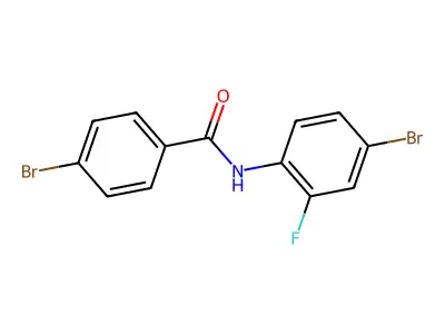 4-bromo-N-(4-bromo-2-fluorophenyl)benzamide structure