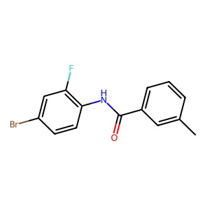 N-(4-bromo-2-fluorophenyl)-3-methylbenzamide structure