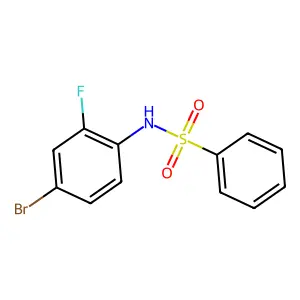 N-(4-bromo-2-fluorophenyl)benzenesulfonamide structure