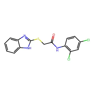 2-(1H-benzimidazol-2-ylsulfanyl)-N-(2,4-dichlorophenyl)acetamide structure